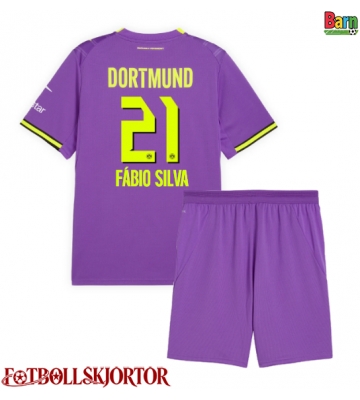 Borussia Dortmund Fabio Silva #21 Tredje Kläder Barn 2026-27 Kortärmad (+ Korta byxor)